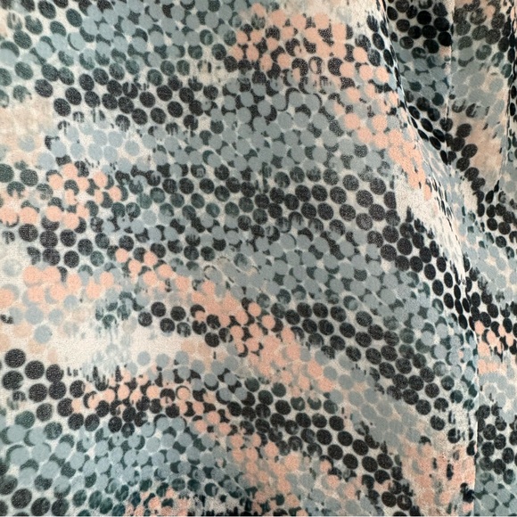 REISS Somerset Printed Dress Soft Green 8 - Picture 6 of 16